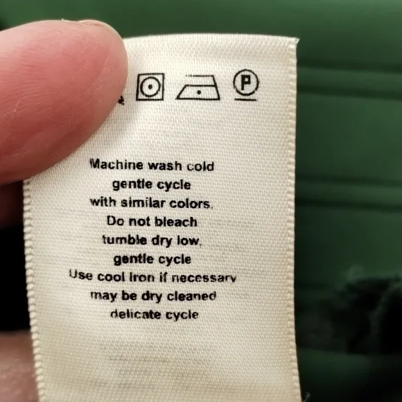 Lili Wang for Lilies Closet Womens Dress 10 Anthro Green Sleeveless Pin Tuck - Picture 11 of 11